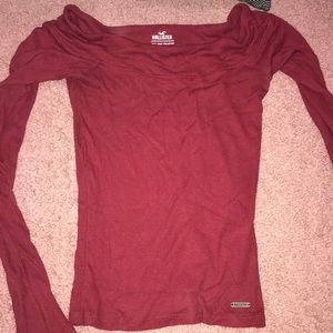 Maroon hollister long sleeve